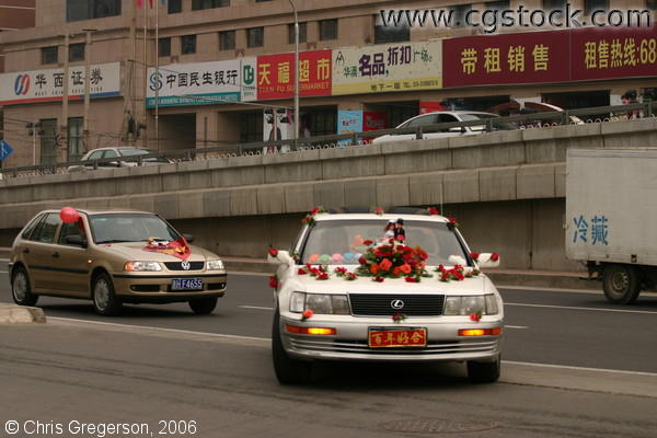 Wedding Procession by Car, Beijing, China