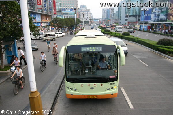 Overhead View of Bus, Guilin, China