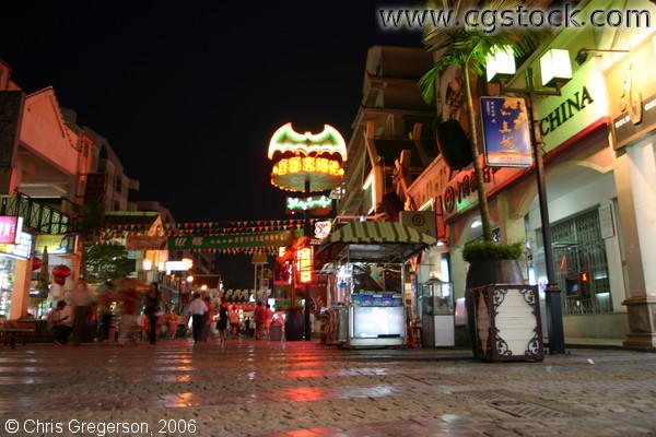 Pedestrian Mall at Night, Guilin, China
