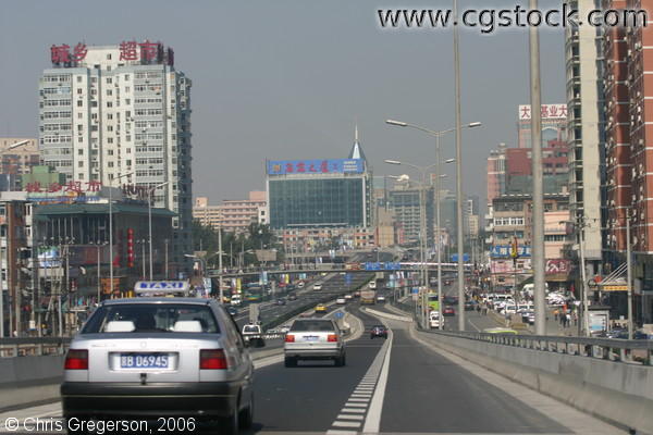 Traffic on Beijing Freeway