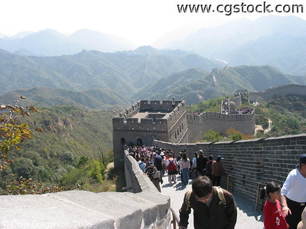 The Great Wall of China Climbing a Mountain Range