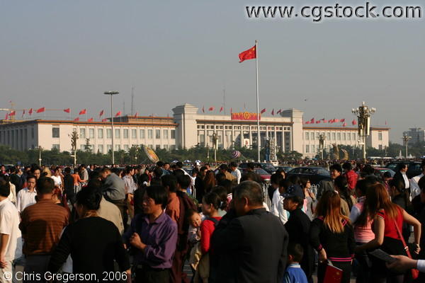 Crowds in Tiananment Square, Beijing, China