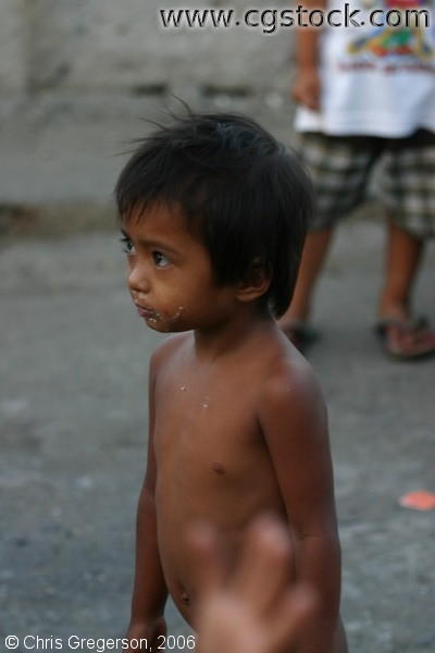 Poor Little Boy in the Street of Manila