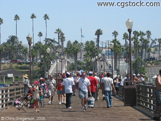 Visitors to the Oceanside Pier