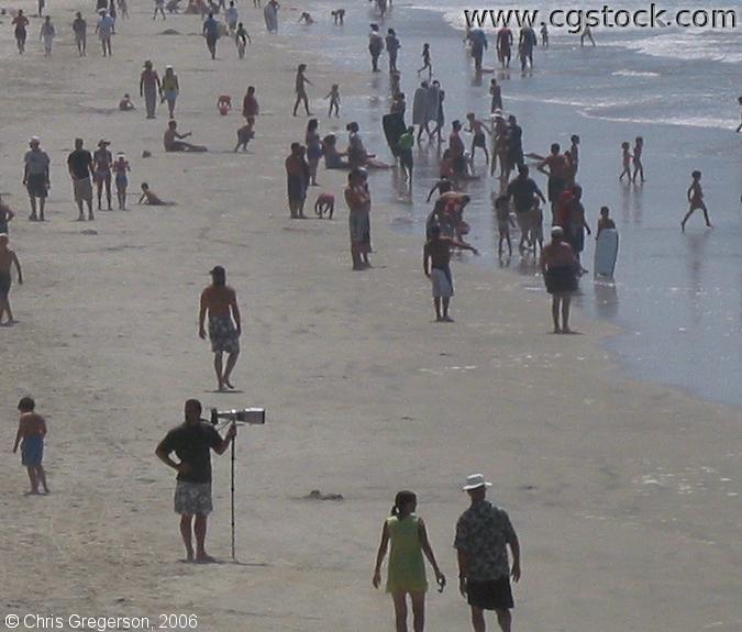 Crowded Beach, Oceanside, California