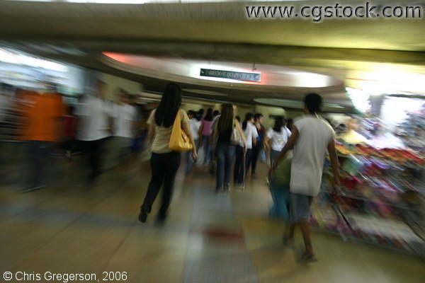 People Walking the Underpass of Quiapo, Manila