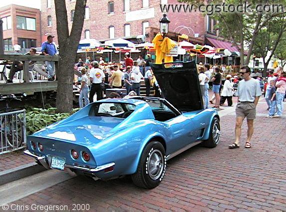 Art of Classic Cars Blue Corvette