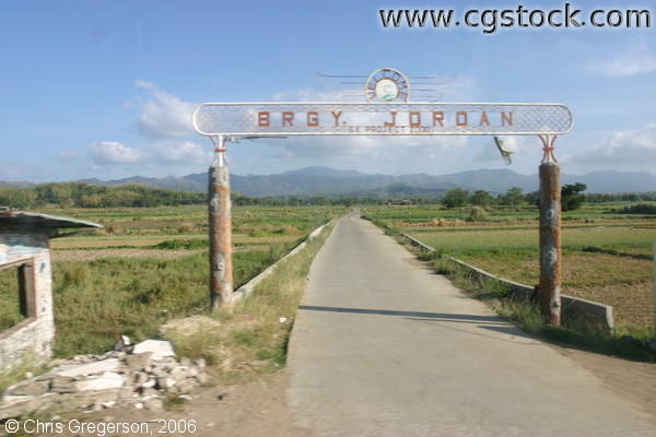 The Sign on the Boundary of a Baranggay in Northern Philippines