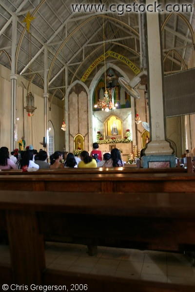 Inside a Church Sanctuary in Vigan, Ilocos Sur
