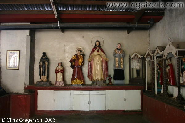 Statues of Jesus and Other Saints Inside a Sanctuary in Vigan