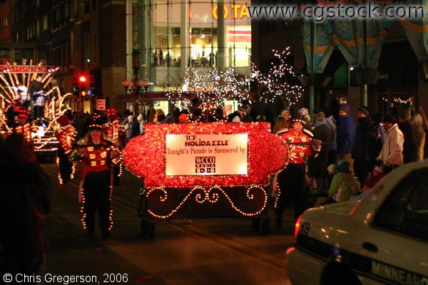 Beginning of the Holidazzle Parade on Nicollet Mall