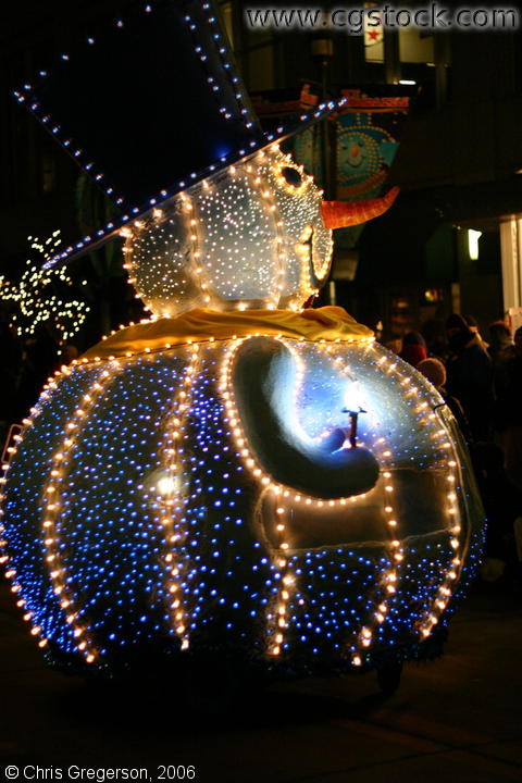 Giant Snowman in Lights, Holidazzle Parade