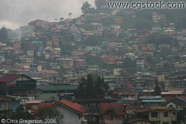 Beautiful Houses at the Hillside of Baguio City, the Philippines