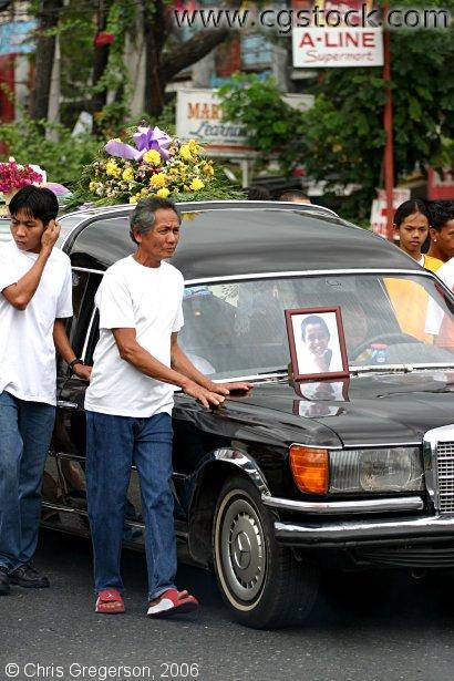 Filipino boy's funeral in Angeles City, MacArthur, Pampanga, Philippines 