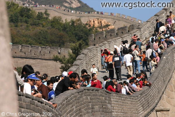 Crowd of People at the Badaling Great Wall