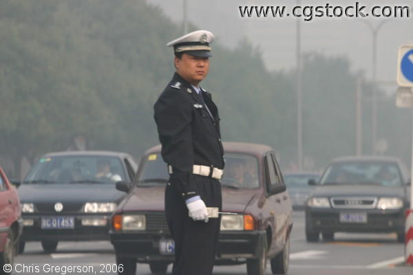 Traffic Officer on Duty in Beijing