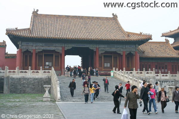 Tourists Visiting the Forbidden City, China
