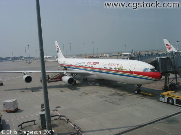 China Eastern Jet at the Gate in Hong Kong