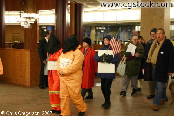 Protesters Opposed to Guantanamo Bay, Downtown Minneapolis