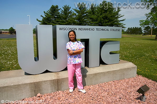 CNA (Certified Nursing Assistant) Posing Outside WITC