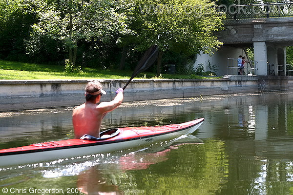 Kayak on Lake of the Isles, Minneapolis