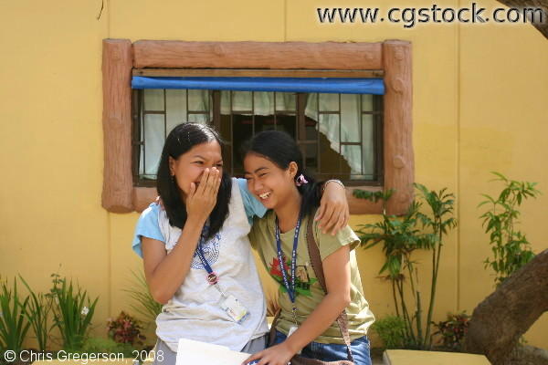 Two Students at ICFI (Sacred Heart) High School, Badoc, Ilocos Norte