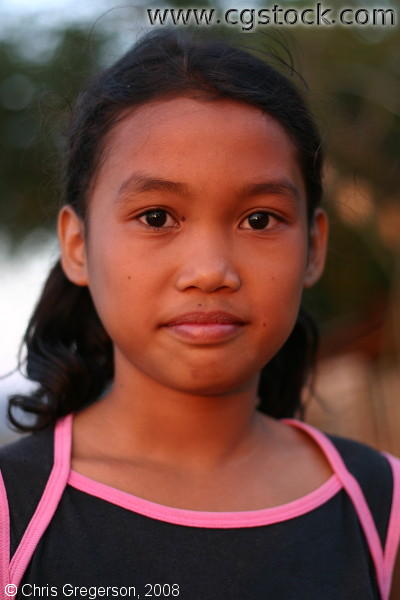 Close-up of a Girl in Las-Ud, the Philippines