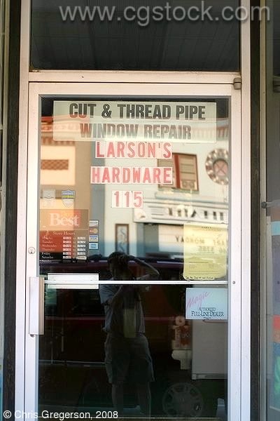Front Door to Larson's Hardware, New Richmond, Wisconsin