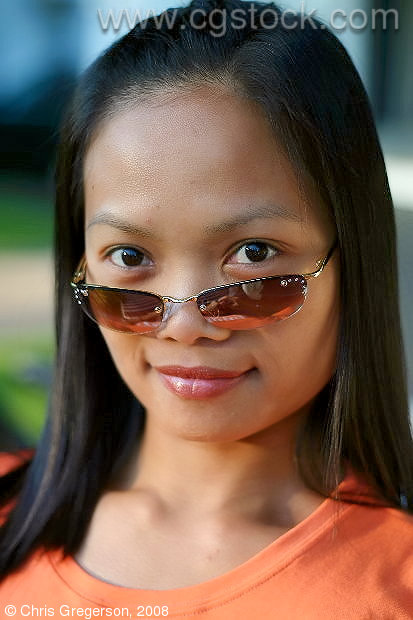 Young Asian Woman with Sunglasses