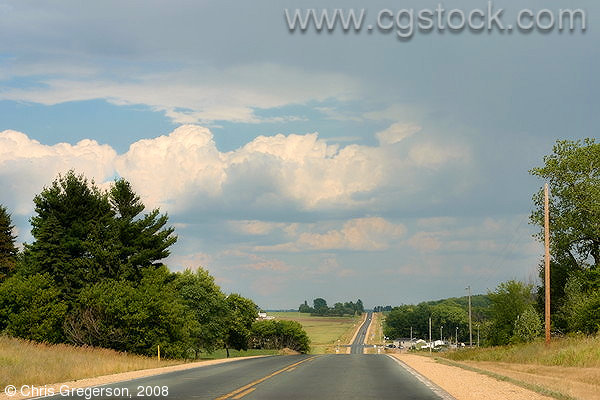 Two-Lane Highway in Rural Wisconsin