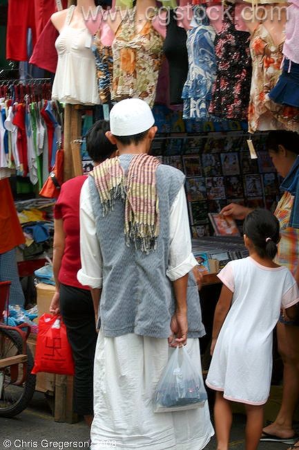 Vendors and Muslim Shopper, Pampanga, the Philippines