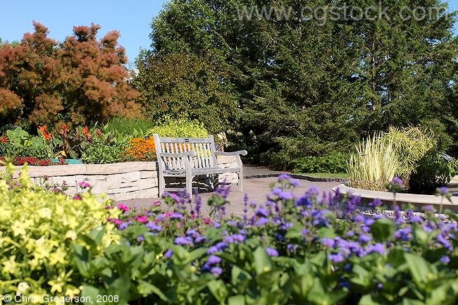 Bench at Arboretum Flower Garden