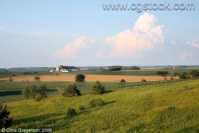 Storm Cloud and Farm Fields