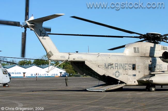 US Marine Sea Stallion Parked at Clark Air Base, Philippines