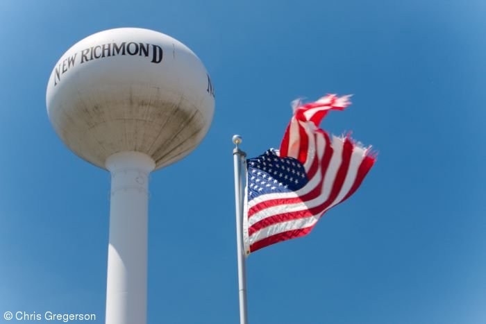 New Richmond Water Tower and Flag