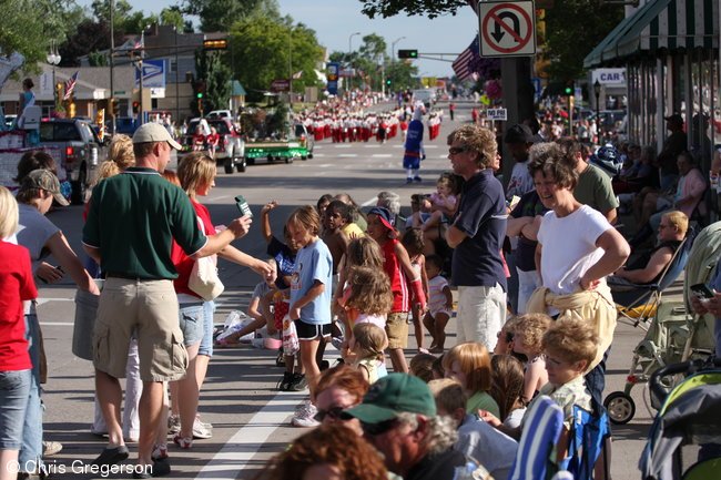 Crowd at the Fun Fest Parade, New Richmond, WI