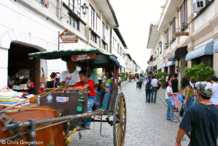 Crisologo Street in Vigan Heritage Village, Philippines