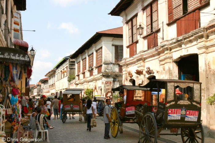 Crisologo Street in Vigan Heritage Village, Philippines