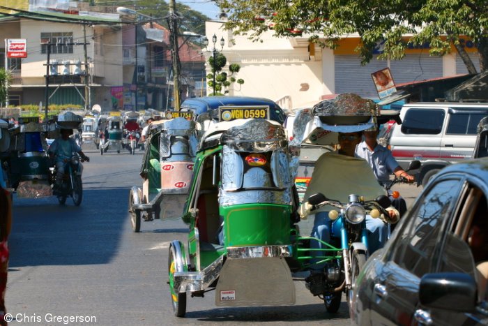 Trikes in Central Vigan, Ilocos Sur