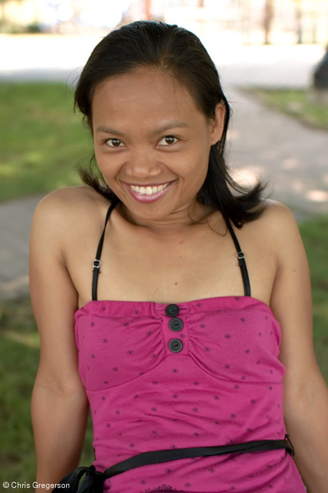 Asian Woman Grinning